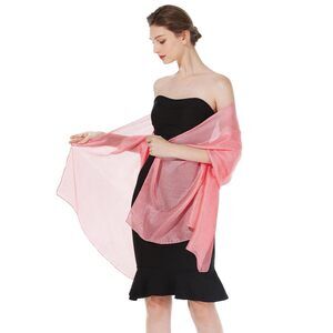 1248 Women Chiffon Shawls Scarves Wraps For Bridal Wedding Party Evening